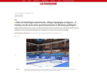 28-04-2025 - Le Dauphiné - Piste de bobsleigh controversée, village olympique en Algeco... À Cortina, les JO 2026 entre questionnements et décisions politiques