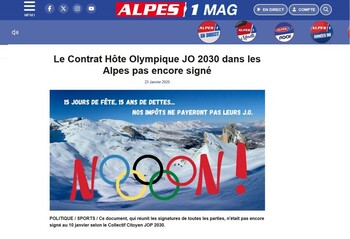 Le Contrat Hôte Olympique JO 2030 dans les Alpes pas encore signé