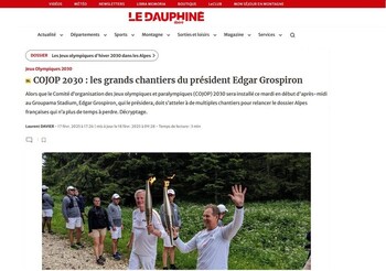 17-02-2025 - Le Dauphin&eacute; - COJOP 2030  les grands chantiers du pr&eacute;sident Edgar Grospiron 