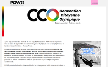 Convention Citoyenne Olympique - POW - Bassin Ann&eacute;cien - Th&ocirc;nes - Aravis