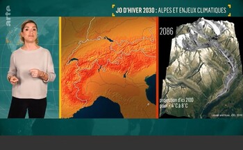 2023-11 - ARTE - Le dessous des cartes - L'essentiel - JO d'hiver 2030 - Alpes et enjeux climatiques