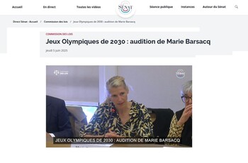05/06/2025 Jeux Olympiques de 2030 - audition de Marie Barsacq au S&eacute;nat