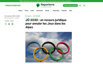 JO 2030  un recours juridique pour annuler les Jeux dans les Alpes