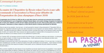 Communiqué de presse LA PASSA