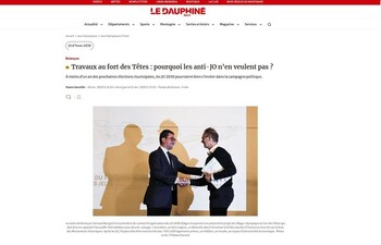 2025-04-20 - Le Dauphiné - Travaux au fort des Têtes - pourquoi les anti-JO nen veulent pas